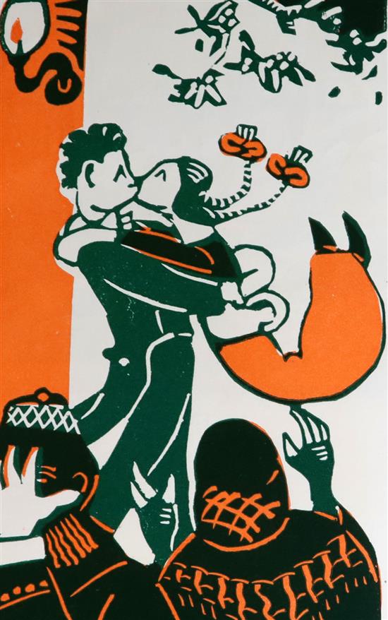 Flight, Claude - Christmas and Other Feasts and Festivals, 8vo, original blue cloth, 45 colour linocuts by